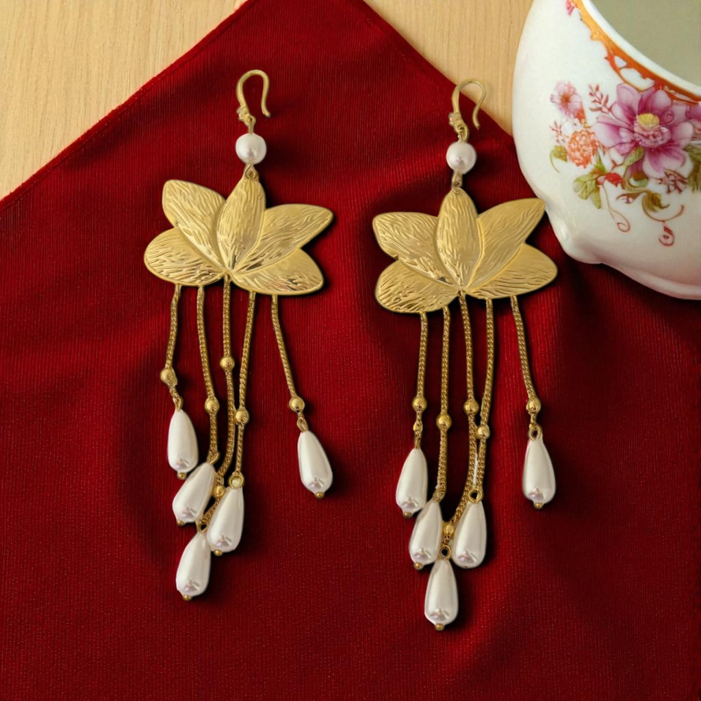 Lotus Rain Danglers