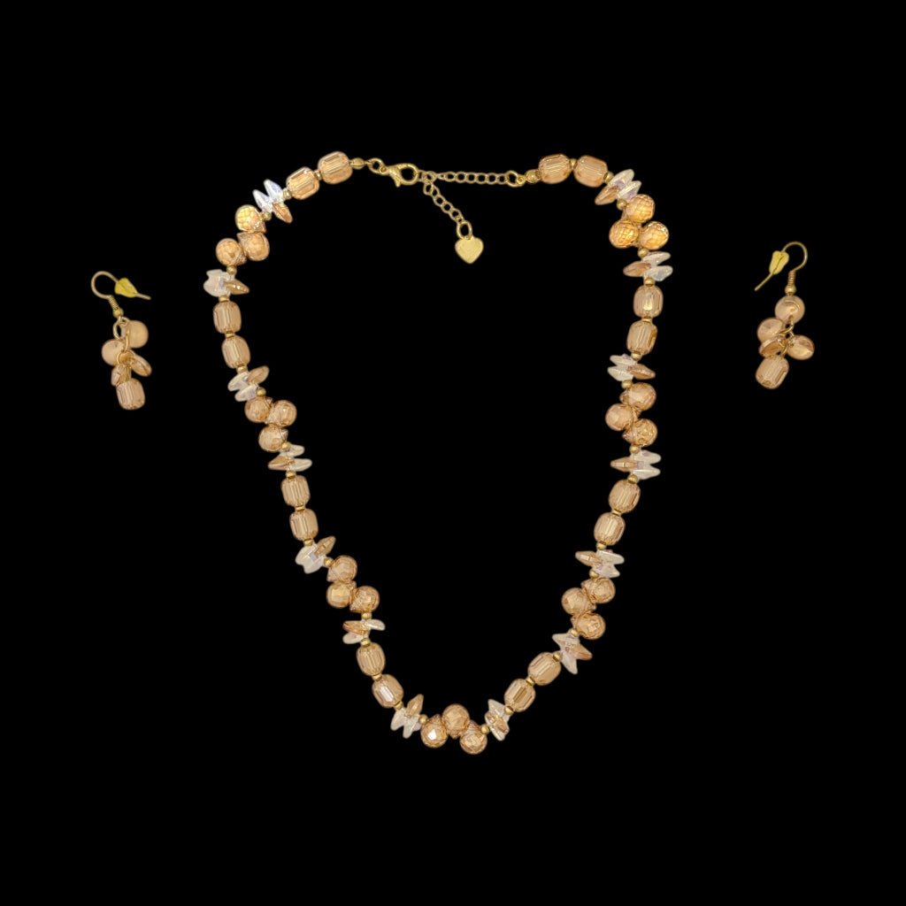 Mustard Crystal Necklace