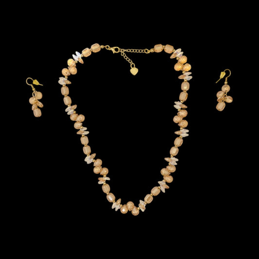 Mustard Crystal Necklace