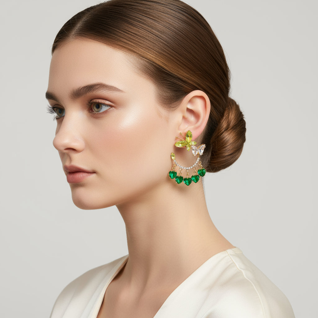 Butterfly Hoop Danglers