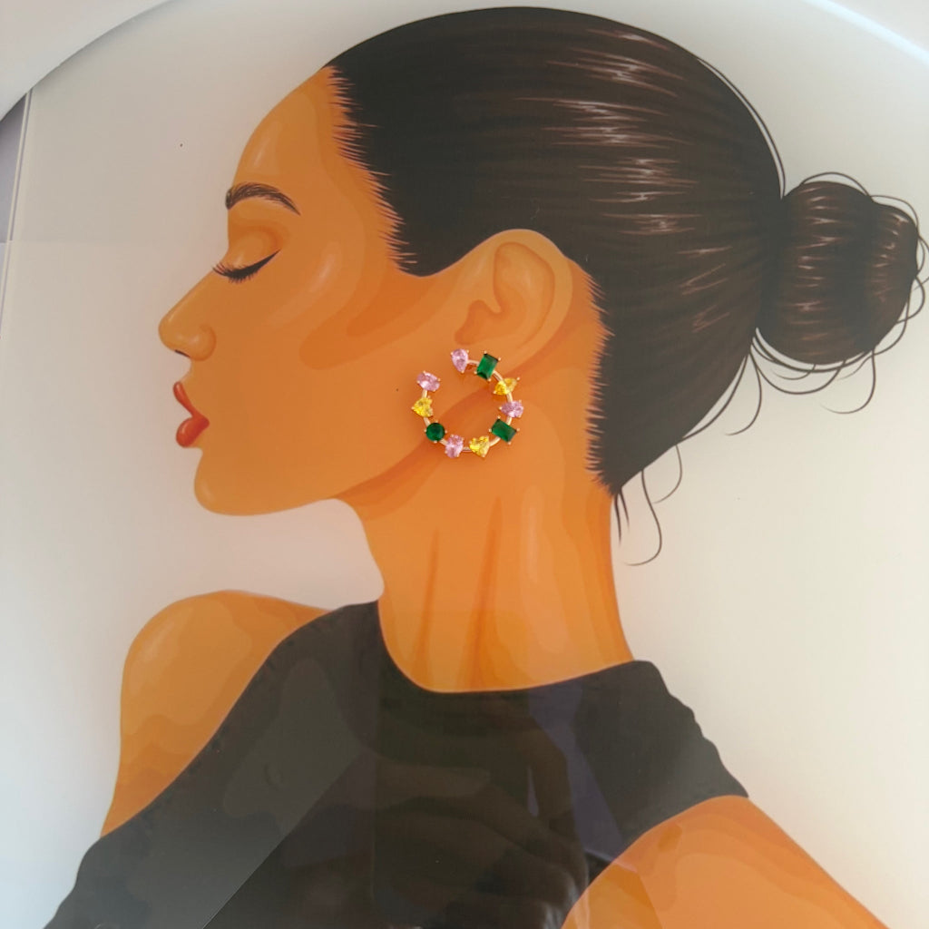 Colorwave Hoop Studs