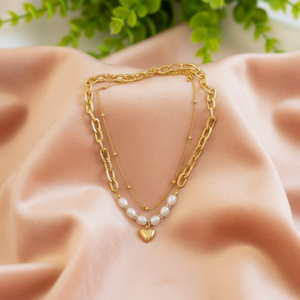Layered Heart Necklace