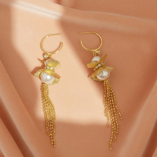 Petal Hoops Danglers